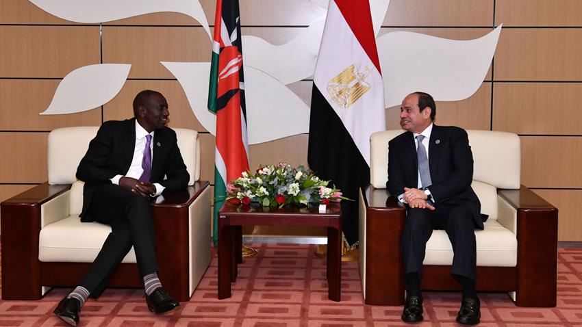 لقاء السيسي مع الرئيس الكيني في باريس 1 لقاء السيسي مع الرئيس الكيني في باريس