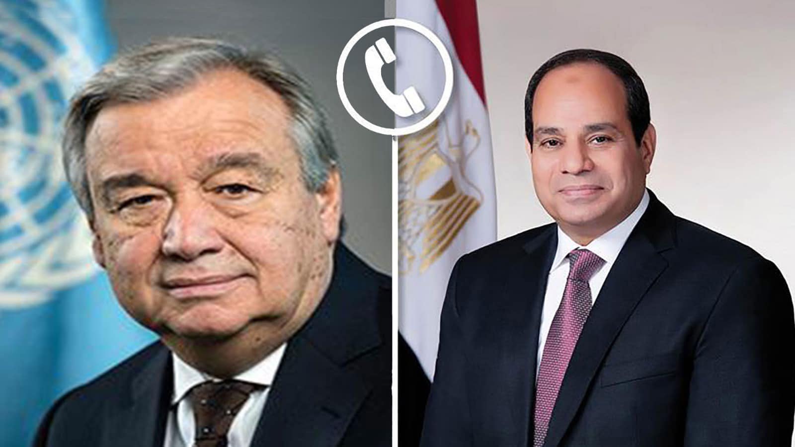 السيسي يبحث مع جوتيريش جهود تثبيت الهدنة في غزة ورفض تهجير الفلسطينيين