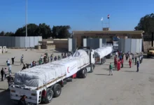 دفعة جديدة من قوافل بيت الزكاة والصدقات تصل إلى قطاع غزة عبر معبر رفح