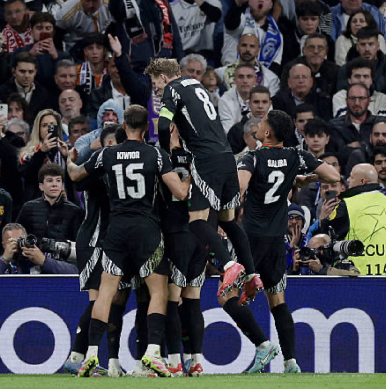 أرسنال يقصي ريال مدريد بـ5 أهداف ويبلغ نصف نهائي الأبطال لأول مرة منذ 18 عامًا