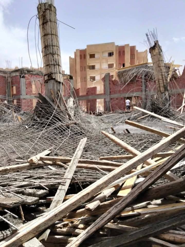 مصرع عاملين وإصابة 5 في انهيار سقف مسجد تحت الإنشاء ببني سويف الجديدة 1 مصرع عاملين وإصابة 5 في انهيار سقف مسجد تحت الإنشاء ببني سويف الجديدة