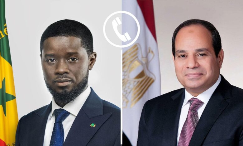 السيسي يتلقى اتصالًا من رئيس السنغال.. تأكيد على دعم التعاون وتعزيز الأمن في أفريقيا 1 السيسي يتلقى اتصالًا من رئيس السنغال.. تأكيد على دعم التعاون وتعزيز الأمن في أفريقيا