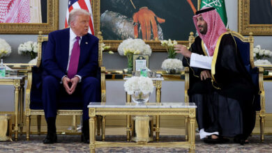 جلسة مباحثات في قصر اليمامة بين ولي العهد السعودي والرئيس الأمريكي