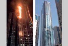 حريق ضخم في ناطحة سحاب بدبي.. إخلاء 3820 شخصًا ونجاح الدفاع المدني في إخماد النيران