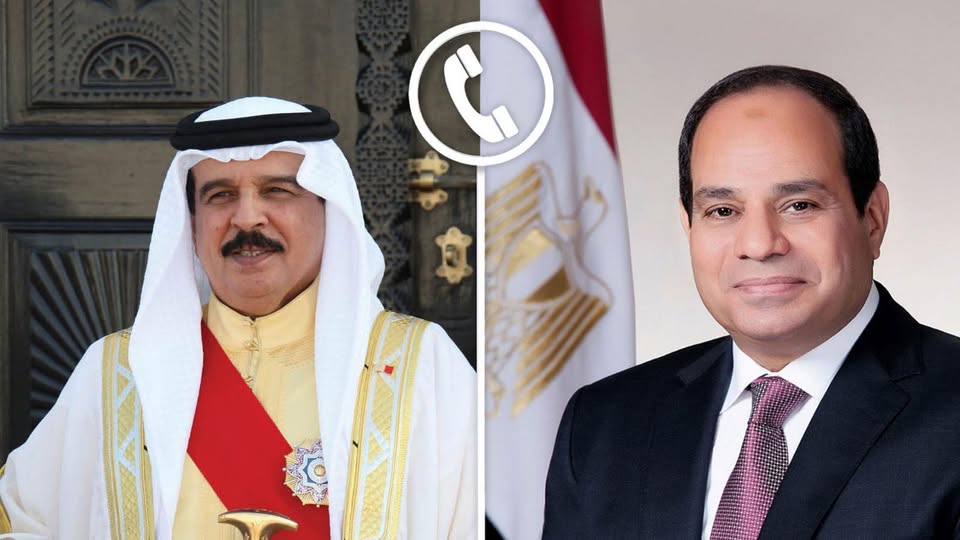 ملك البحرين يهنئ الرئيس السيسي بعيد الأضحى في اتصال هاتفي