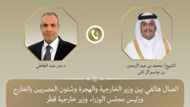 اتصال هاتفي بين وزيري خارجية مصر وقطر لبحث العلاقات مستجدات غزة وإيران