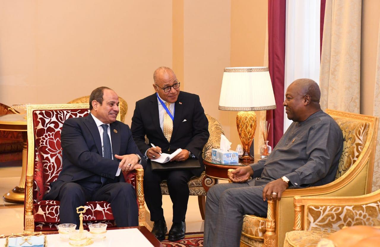 السيسي يبحث مع رئيس غانا تعزيز التعاون الثنائي ودعم التجارة البينية الأفريقية