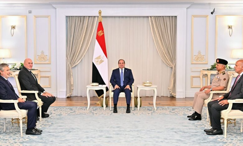 السيسي يبحث مع وزير الدفاع الإيطالي تعزيز التعاون العسكري وموقف غزة