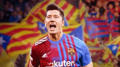 برشلونة يعلن إصابة ليفاندوفسكي وغيابه عن كأس خوان جامبر