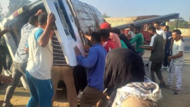 إصابة 12 شخصًا في انقلاب ميكروباص بطريق الخطاطبة – السادات بالمنوفية