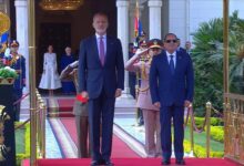 السيسي وملك إسبانيا يؤكدان من القاهره ضروره وقف الحرب في غزه