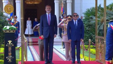السيسي وملك إسبانيا يؤكدان من القاهره ضروره وقف الحرب في غزه