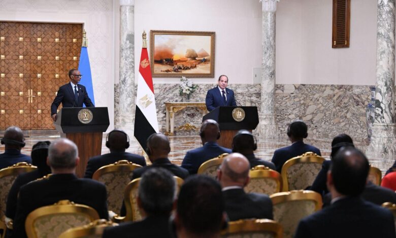 السيسي ورئيس رواندا يعقدان مؤتمرًا صحفيًا مشتركًا حول التعاون الثنائي والقضايا الإقليمية 