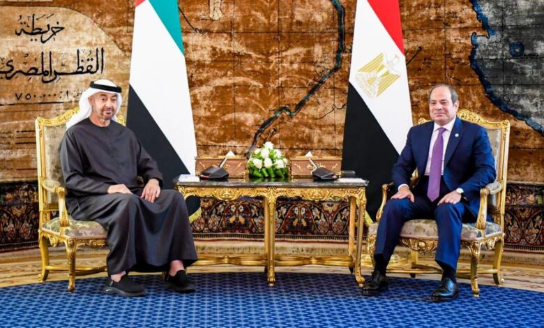 السيسي وبن زايد يؤكدان دعم مبادرة ترامب لوقف حرب غزة 