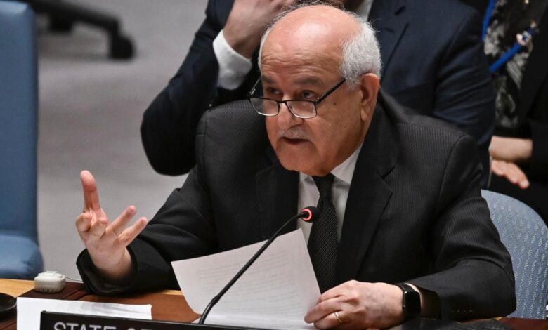مندوب فلسطين بالأمم المتحدة: الشعب الفلسطيني يتحمل الموت والدمار ويحتاج للحرية لا مجرد هدنة