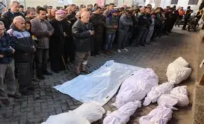 تشييع شهداء العدوان الإسرائيلي في الدوحة بمشاركة الأمير تميم