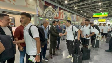 وزير الشباب والرياضة يودع بعثة منتخب مصر قبل مواجهة بوركينا فاسو