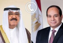 الرئيس السيسي وأمير الكويت يدينان الاعتداء الإسرائيلي على قطر