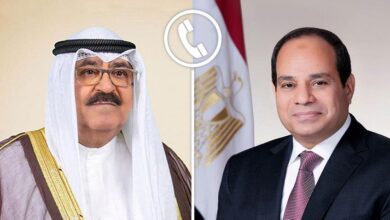 الرئيس السيسي وأمير الكويت يدينان الاعتداء الإسرائيلي على قطر