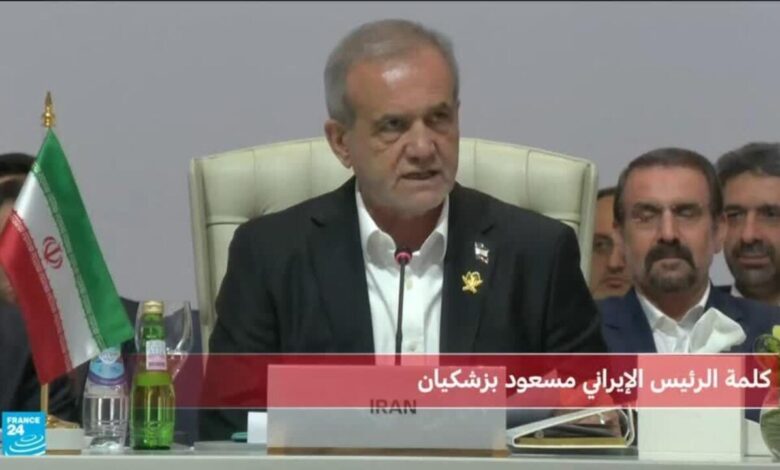 الرئيس الإيراني يدعو لتعزيز وحدة العرب والمسلمين في مواجهة الاعتداءات الإسرائيلية 1 الرئيس الإيراني يدعو لتعزيز وحدة العرب والمسلمين في مواجهة الاعتداءات الإسرائيلية