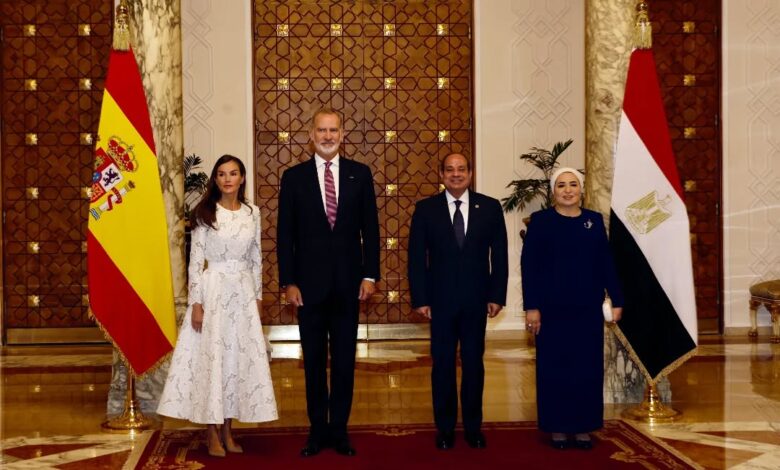 الرئيس السيسي يستقبل ملك وملكة إسبانيا بقصر الاتحادية