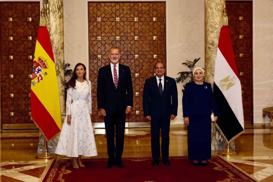 الرئيس السيسي يستقبل ملك وملكة إسبانيا بقصر الاتحادية