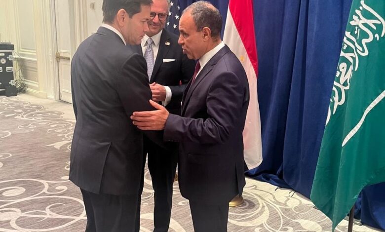 وزير الخارجية يلتقي نظيره الأمريكي لمناقشة توقف الحرب في غزة