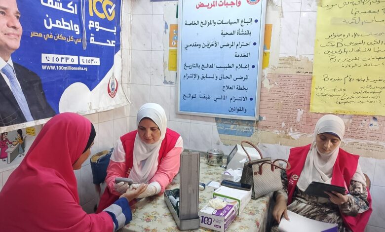 الصحة: تقديم أكثر من 105 ملايين خدمة طبية مجانية خلال 74 يومًا من حملة «100 يوم صحة»