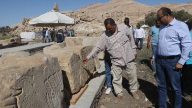 ترميم معبد الرامسيوم ومقبرة تحتمس الثاني يتصدران جولة الأمين العام للآثار بالأقصر
