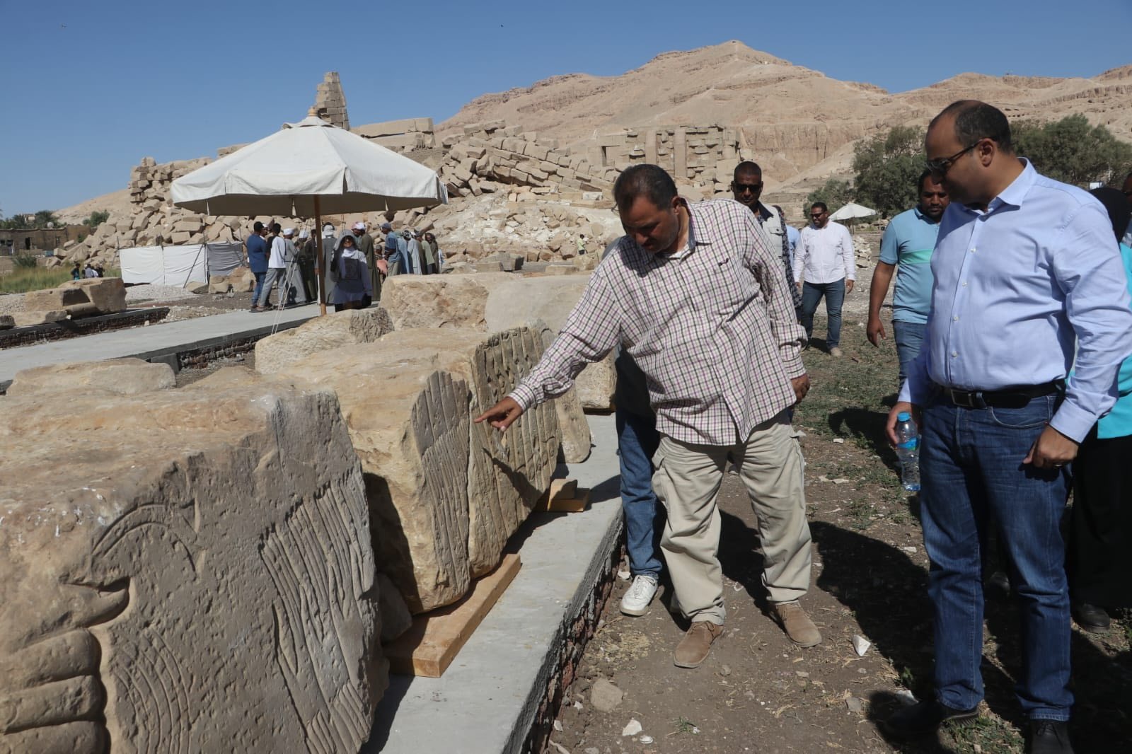 ترميم معبد الرامسيوم ومقبرة تحتمس الثاني يتصدران جولة الأمين العام للآثار بالأقصر