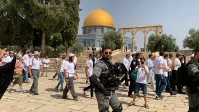 عشرات المستوطنين يقتحمون المسجد الأقصى بحماية قوات الاحتلال الإسرائيلي 8 عشرات المستوطنين يقتحمون المسجد الأقصى بحماية قوات الاحتلال الإسرائيلي