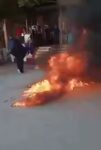 غضب واسع بعد إشعال صاحب محل النار في بضاعة سيدة تبيع "الفطير" بالفيوم