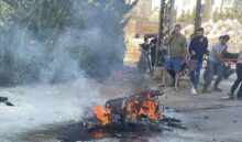 جيش الاحتلال الإسرائيلي يستهدف دراجة نارية في عين قانا جنوب لبنان