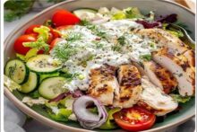 سلطة دجاج بالزبادى: وجبة صحية ولذيذة