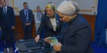 السيدة انتصار السيسي تدلي بصوتها في المرحلة الثانية من انتخابات مجلس النواب 2025