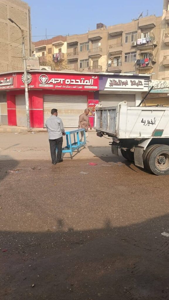 القناطر الخيرية: حملة مكبرة لرفع الإشغالات وتحقيق الانضباط بشوارع المدينة