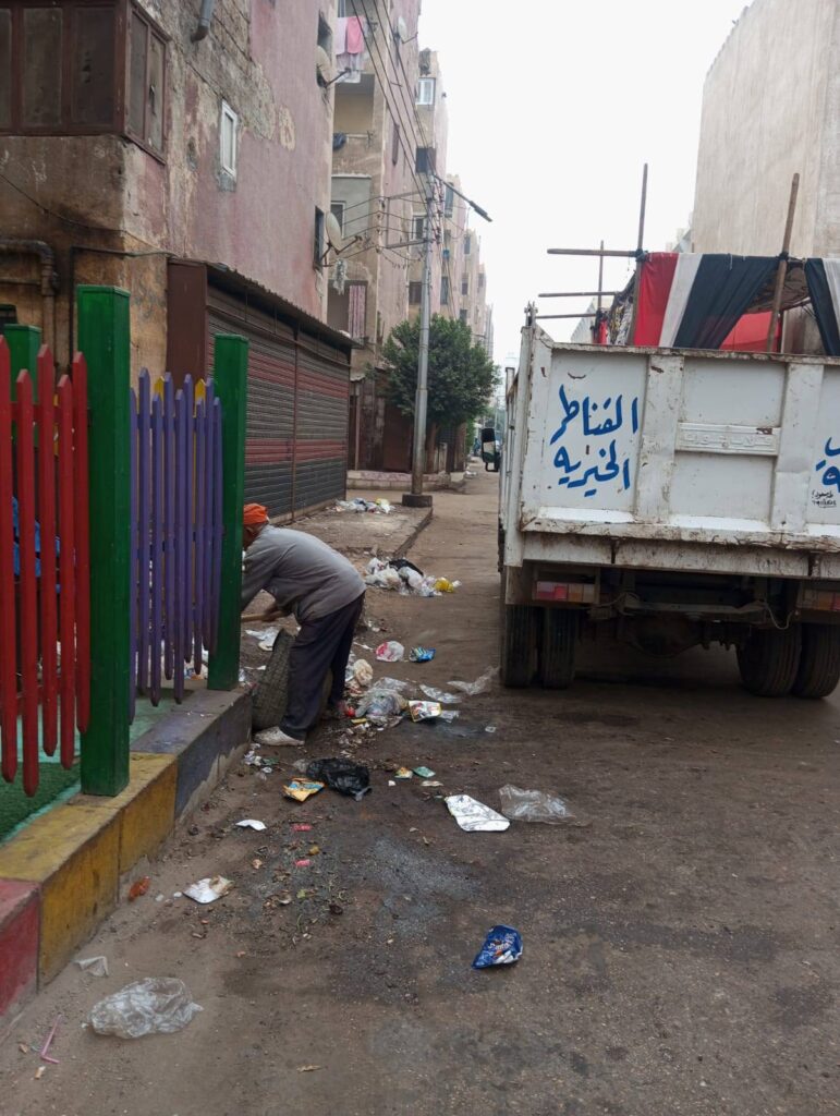 حملة لرفع كفاءة منظومة النظافة بمدينة القناطر الخيرية قبل انطلاق التصويت