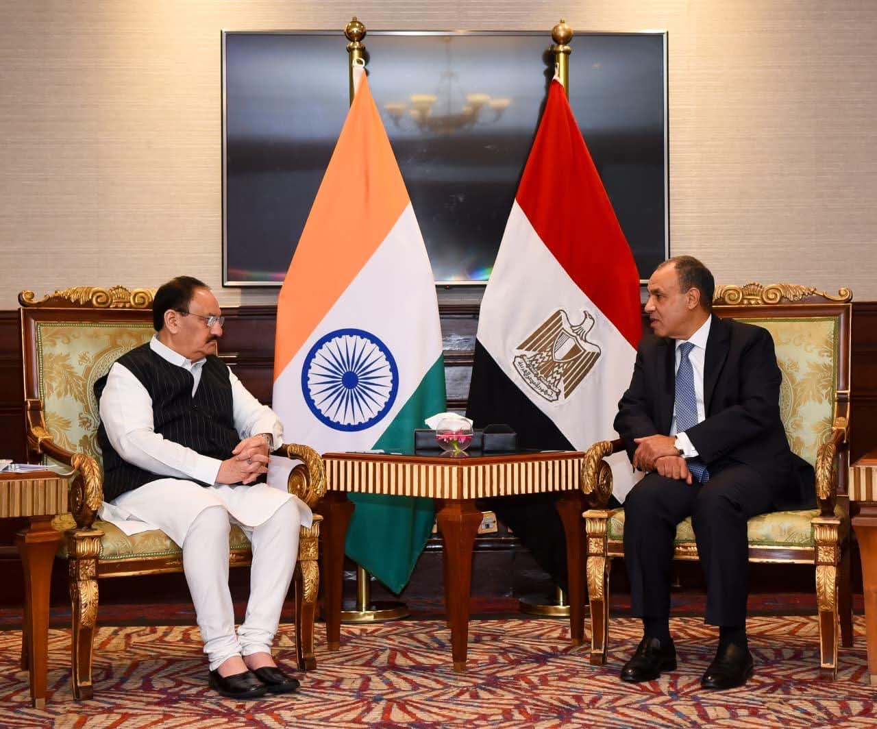 عبد العاطي يبحث مع وزير الصحة الهندي تعزيز التعاون في الصناعات الدوائية والأسمدة