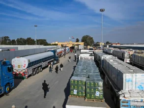 194 شاحنة مساعدات جديدة تدخل غزة في إطار الجهود الإنسانية لدعم أهل عزة