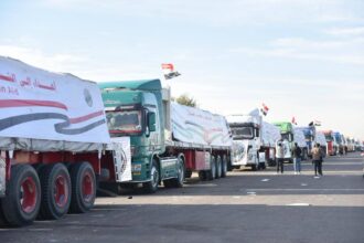 مصر تطلق القافلة الإغاثية رقم 15 إلى غزة محملة بـ136 طن مساعدات عاجلة