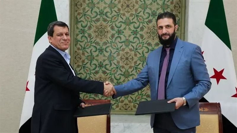 اتفاق دمشق وقسد يوقف النار ويبدأ دمج القوات لتعزيز الأمن والاستقرار