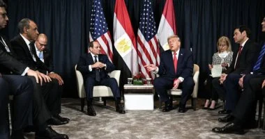 ترامب يشيد بالرئيس السيسي.. الرىيس الأمريكي: السيسي قاىد استثنائي... في ترسيخ السلام بالشرق الأوسط ويؤكد.. مصر شريك أساسي لحل أزمة سد النهضة وتعزيز الاستقرار الإقليمي