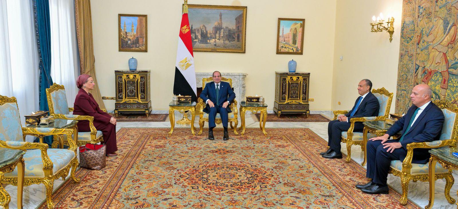 الرئيس السيسي يستقبل الأمينة التنفيذية لاتفاقية الأمم المتحدة لمكافحة التصحر 1 الرئيس السيسي يستقبل الأمينة التنفيذية لاتفاقية الأمم المتحدة لمكافحة التصحر