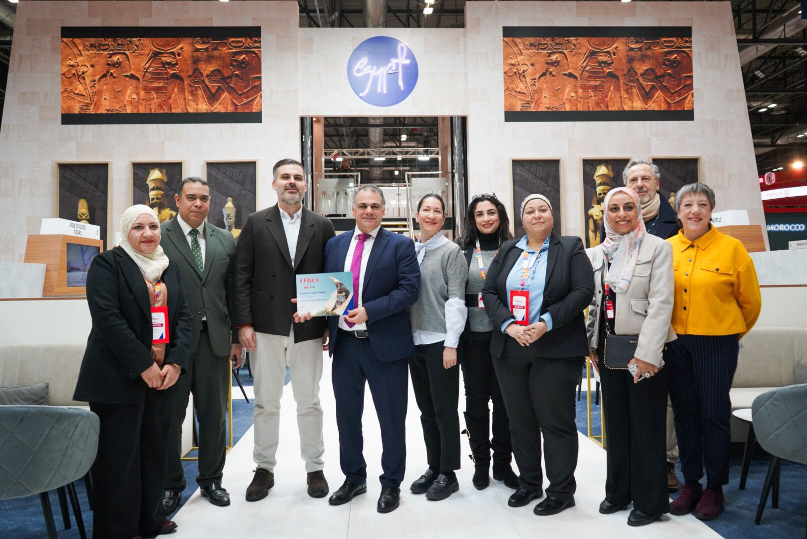 الجناح المصري يحصد جائزة أفضل جناح في معرض FITUR السياحي الدولي 2026 بمدريد