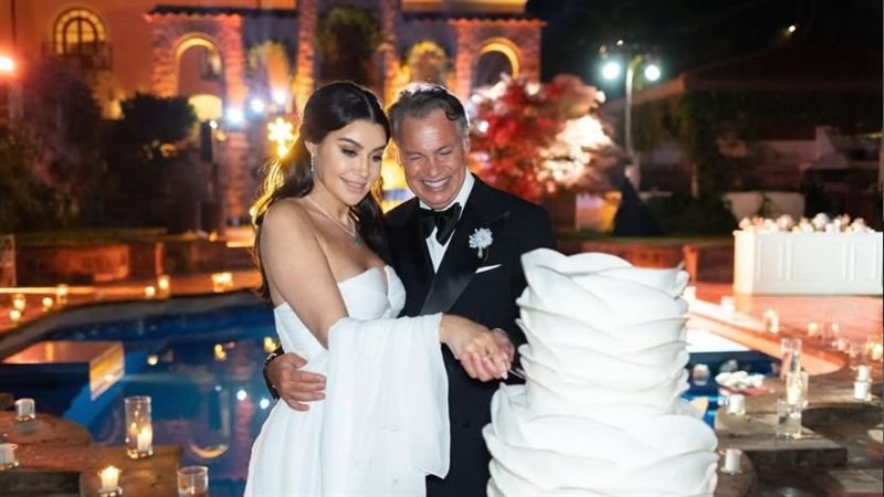 أروى جودة تحتفل بزفافها الثاني من زوجها الإيطالي جون باتسيت في إيطاليا