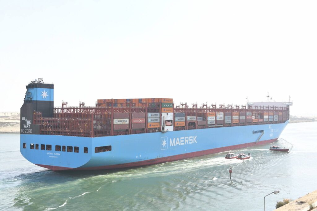 قناة السويس تشهد عبور سفينة الحاويات ASTRID MAERSK في أولى رحلاتها عبر القناة
