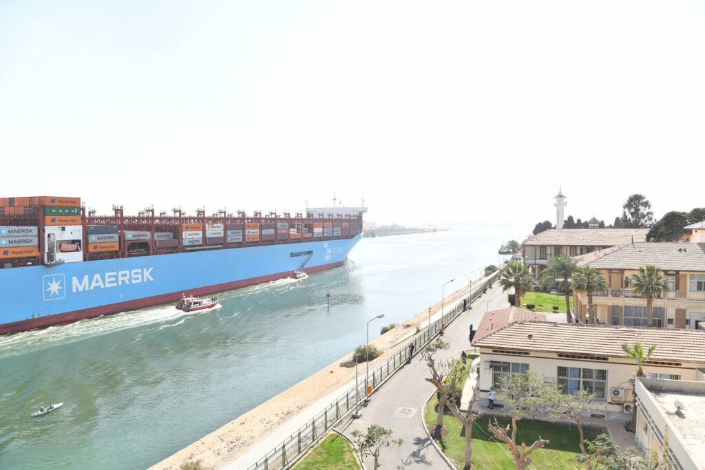 قناة السويس تشهد عبور سفينة الحاويات ASTRID MAERSK في أولى رحلاتها عبر القناة
