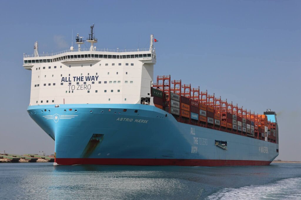 قناة السويس تشهد عبور سفينة الحاويات ASTRID MAERSK في أولى رحلاتها عبر القناة