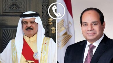 السيسي والملك حمد يؤكدان رفض الاعتداءات على الدول العربية