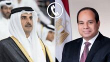 السيسي يجرى اتصالاً بأمير قطر للتضامن مع الدولة الشقيقة